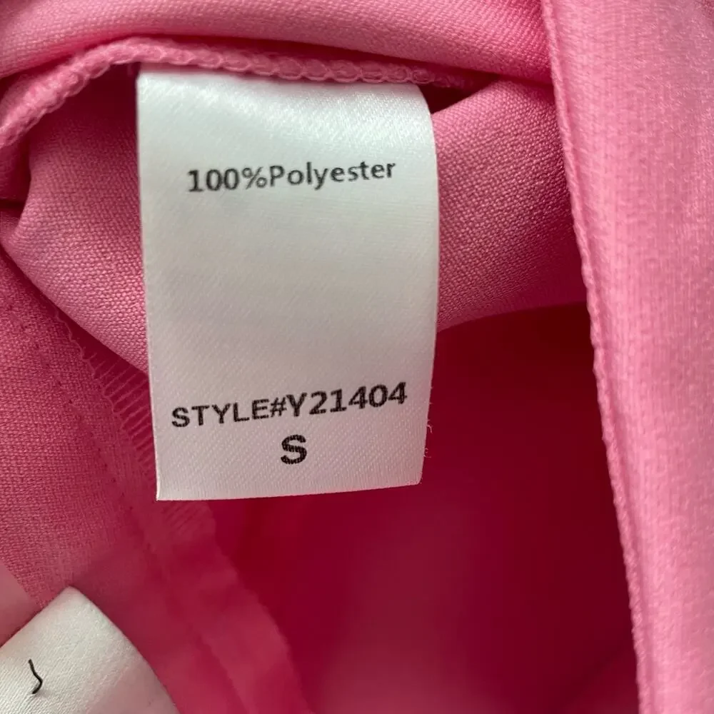 Do+Be Pink Slit Hem Flare Leg Barbiecore Pant Size S - Picture 7 of 12